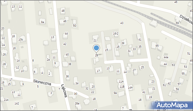 Zabierzów, Piaski, 19, mapa Zabierzów