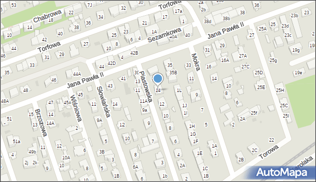 Ząbki, Piastowska, 14, mapa Ząbki