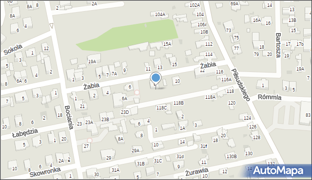 Ząbki, Piłsudskiego Józefa, marsz., 116g, mapa Ząbki