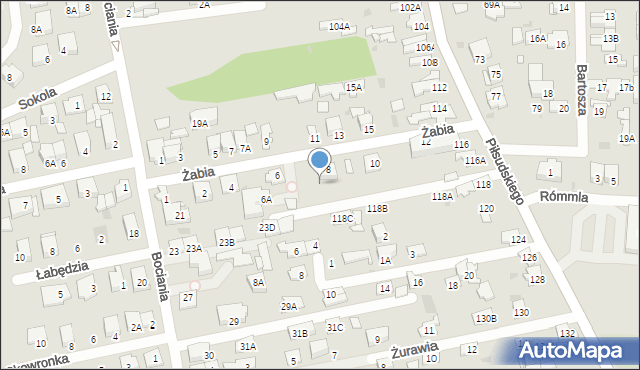 Ząbki, Piłsudskiego Józefa, marsz., 116h, mapa Ząbki