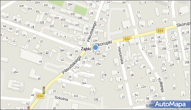 Ząbki, Piłsudskiego Józefa, marsz., 21, mapa Ząbki