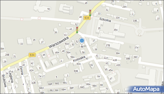 Ząbki, Piłsudskiego Józefa, marsz., 56, mapa Ząbki
