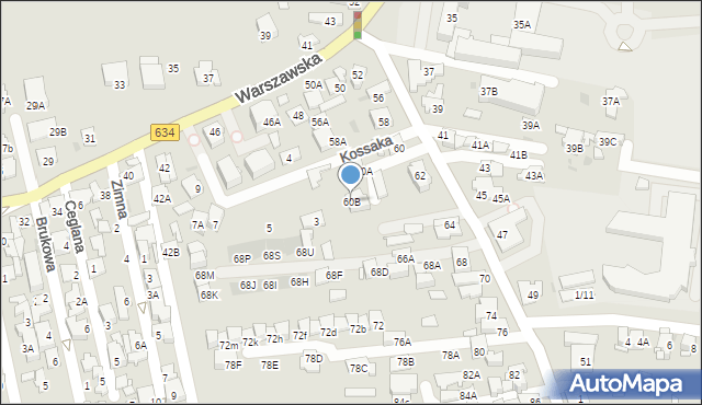 Ząbki, Piłsudskiego Józefa, marsz., 60B, mapa Ząbki