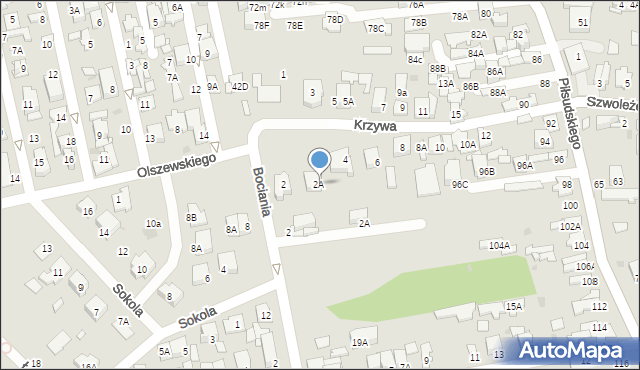 Ząbki, Piłsudskiego Józefa, marsz., 96f, mapa Ząbki