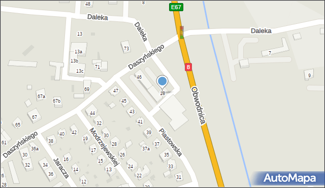 Ząbkowice Śląskie, Piastowska, 18, mapa Ząbkowice Śląskie