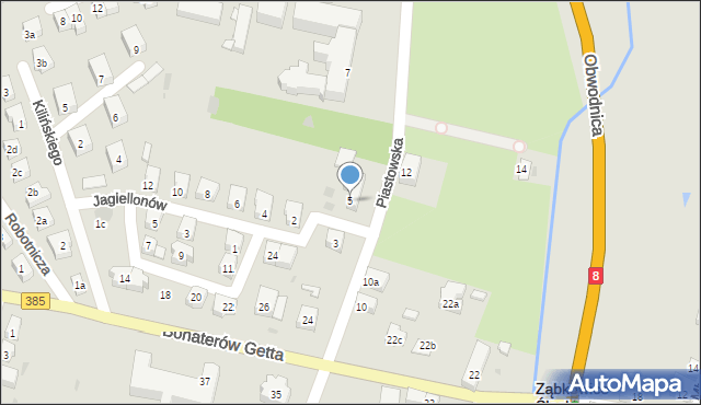 Ząbkowice Śląskie, Piastowska, 5, mapa Ząbkowice Śląskie