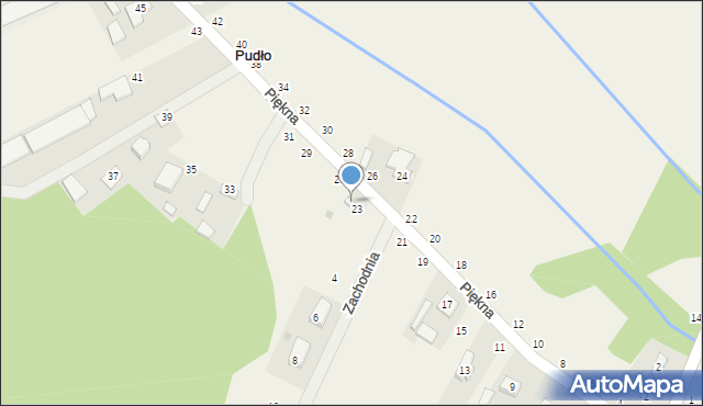 Zaborów Drugi, Piękna, 25, mapa Zaborów Drugi