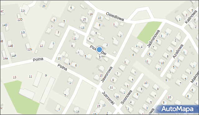 Zaborze, Pionierów, 3, mapa Zaborze
