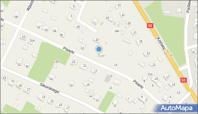Zabrodzie, Pisarki, 18, mapa Zabrodzie