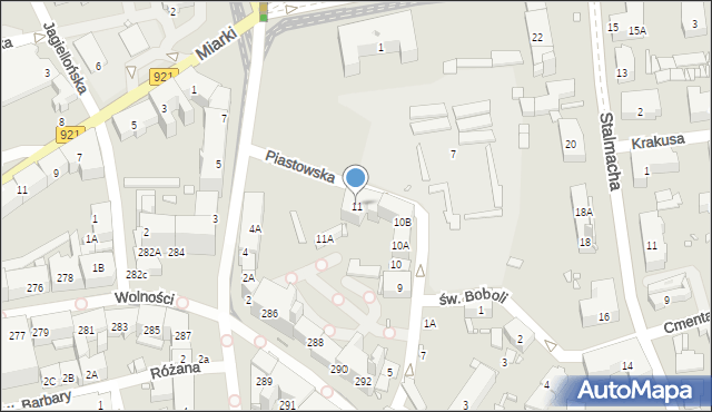 Zabrze, Piastowska, 11, mapa Zabrza