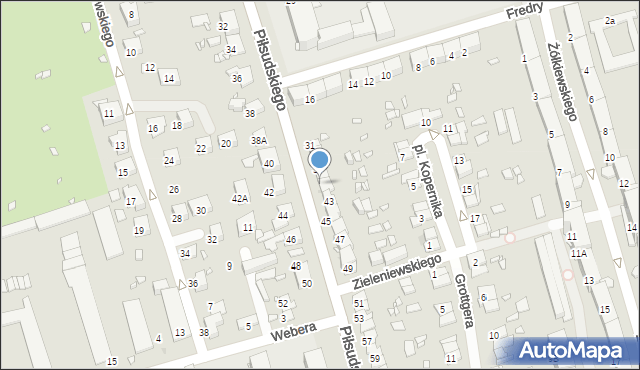 Zabrze, Piłsudskiego Józefa, marsz., 37, mapa Zabrza