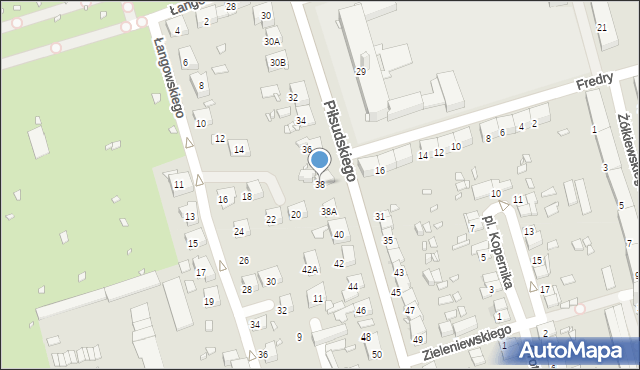 Zabrze, Piłsudskiego Józefa, marsz., 38, mapa Zabrza