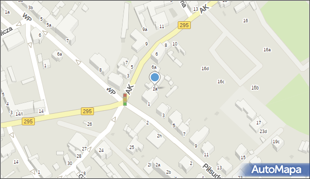 Żagań, Piłsudskiego Józefa, marsz., 1a, mapa Żagań