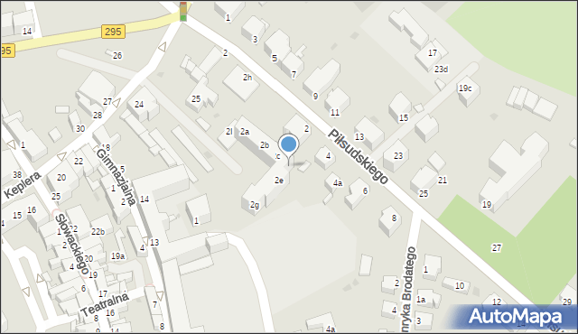 Żagań, Piłsudskiego Józefa, marsz., 2d, mapa Żagań