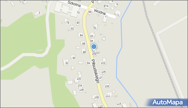 Zagórz, Piłsudskiego Józefa, marsz., 101, mapa Zagórz