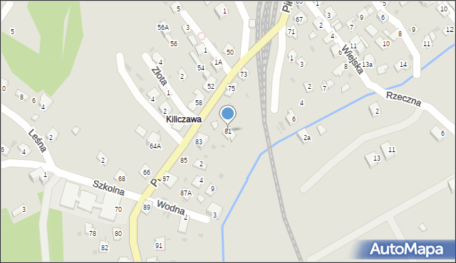 Zagórz, Piłsudskiego Józefa, marsz., 81, mapa Zagórz