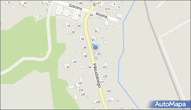 Zagórz, Piłsudskiego Józefa, marsz., 99, mapa Zagórz