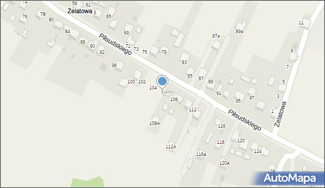 Zagórze, Piłsudskiego Józefa, marsz., 106, mapa Zagórze