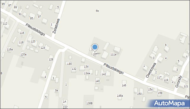 Zagórze, Piłsudskiego Józefa, marsz., 107, mapa Zagórze