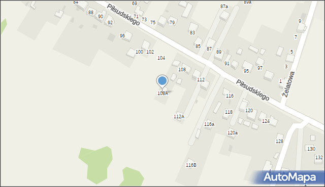 Zagórze, Piłsudskiego Józefa, marsz., 108A, mapa Zagórze