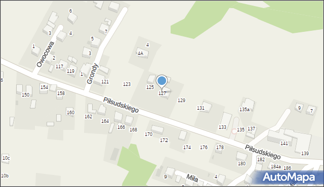 Zagórze, Piłsudskiego Józefa, marsz., 127, mapa Zagórze