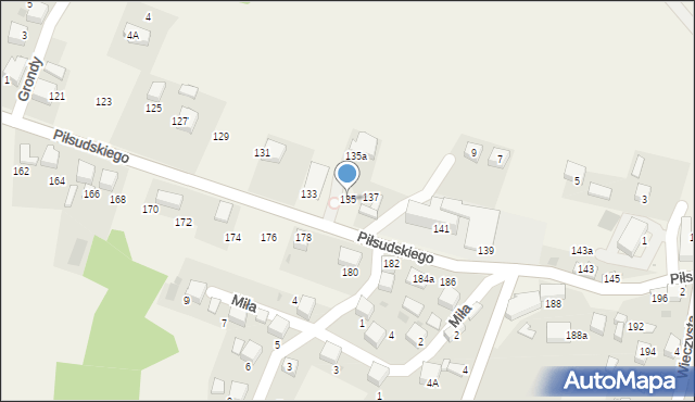 Zagórze, Piłsudskiego Józefa, marsz., 135, mapa Zagórze