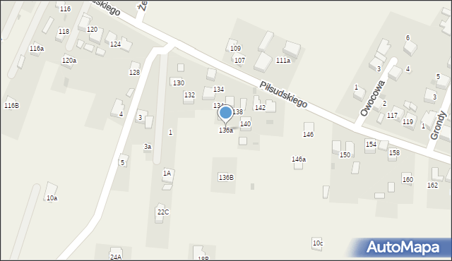 Zagórze, Piłsudskiego Józefa, marsz., 136a, mapa Zagórze