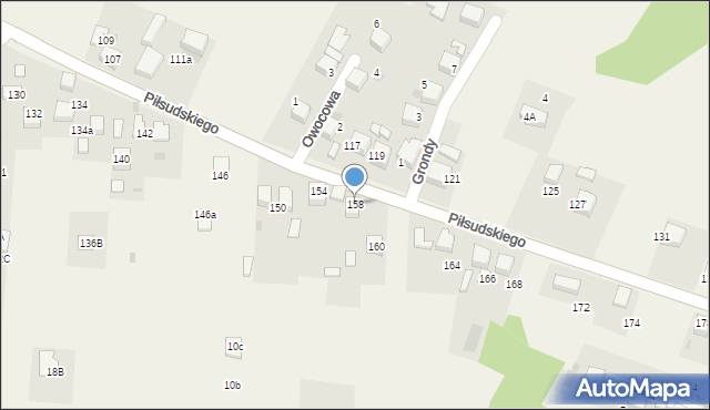 Zagórze, Piłsudskiego Józefa, marsz., 158, mapa Zagórze
