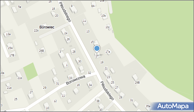 Zagórze, Piłsudskiego Józefa, marsz., 17, mapa Zagórze