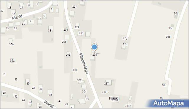 Zagórze, Piłsudskiego Józefa, marsz., 235, mapa Zagórze