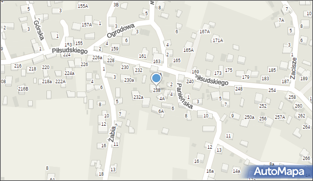 Zagórze, Piłsudskiego Józefa, marsz., 238, mapa Zagórze