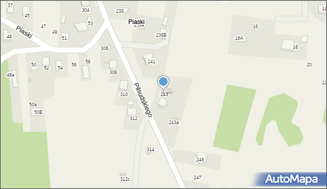 Zagórze, Piłsudskiego Józefa, marsz., 243, mapa Zagórze