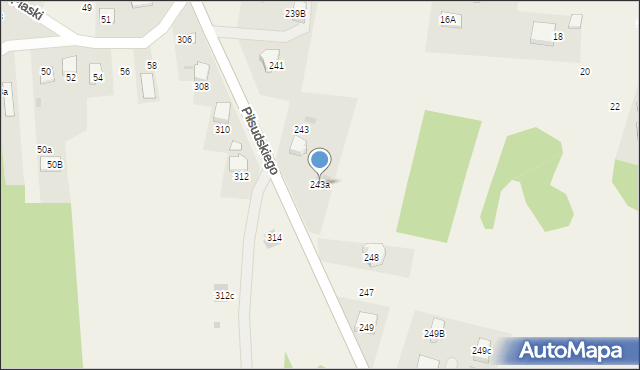 Zagórze, Piłsudskiego Józefa, marsz., 243a, mapa Zagórze