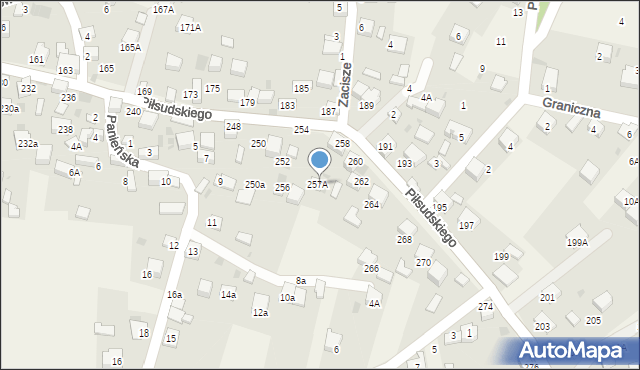 Zagórze, Piłsudskiego Józefa, marsz., 258a, mapa Zagórze