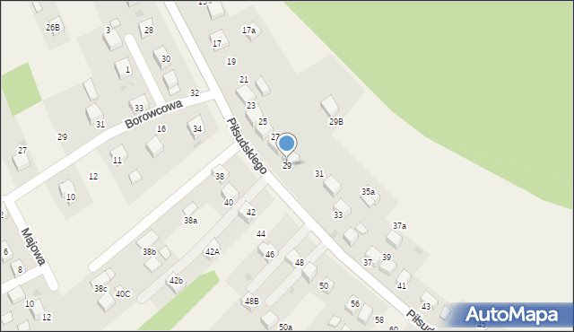 Zagórze, Piłsudskiego Józefa, marsz., 29, mapa Zagórze