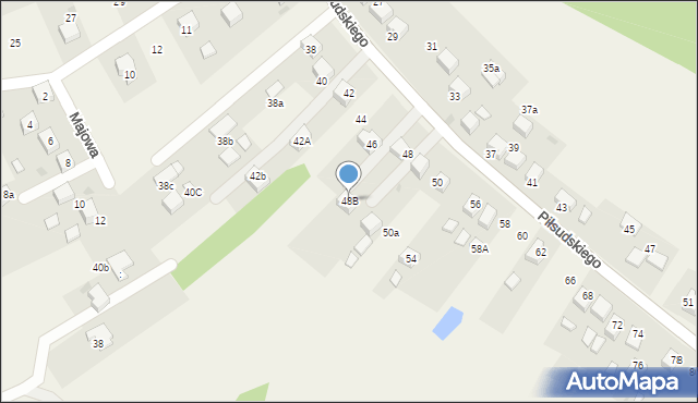 Zagórze, Piłsudskiego Józefa, marsz., 48B, mapa Zagórze