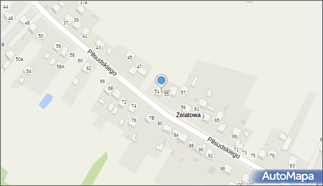 Zagórze, Piłsudskiego Józefa, marsz., 53, mapa Zagórze