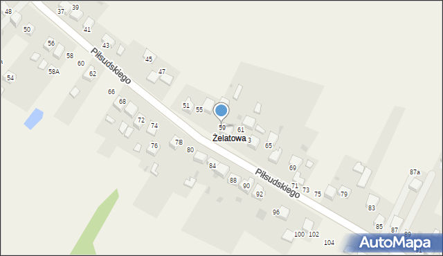 Zagórze, Piłsudskiego Józefa, marsz., 59, mapa Zagórze