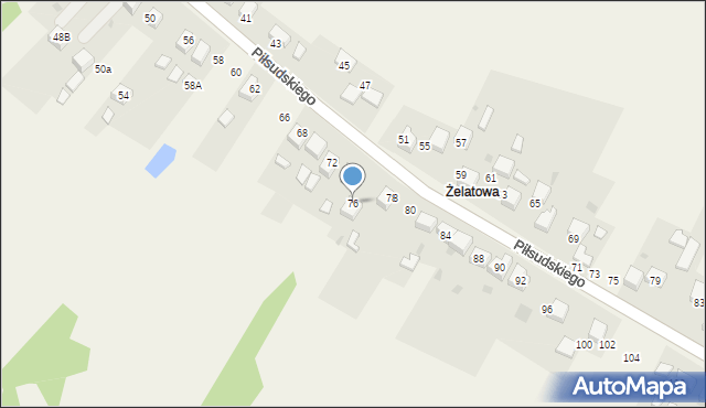 Zagórze, Piłsudskiego Józefa, marsz., 76, mapa Zagórze