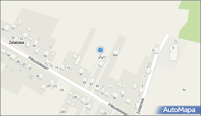 Zagórze, Piłsudskiego Józefa, marsz., 87a, mapa Zagórze