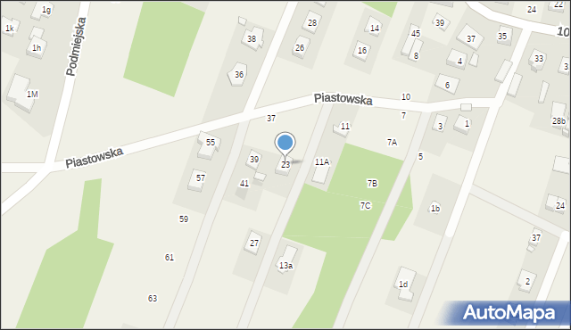 Zagościniec, Piastowska, 23, mapa Zagościniec