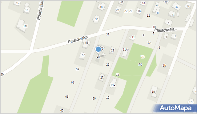 Zagościniec, Piastowska, 41, mapa Zagościniec