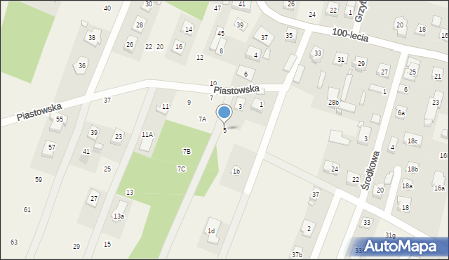 Zagościniec, Piastowska, 5, mapa Zagościniec