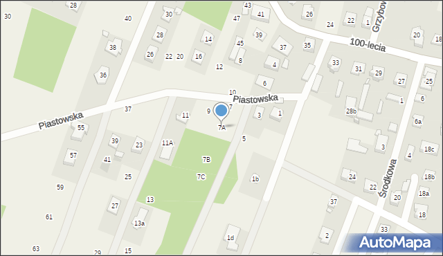 Zagościniec, Piastowska, 7A, mapa Zagościniec
