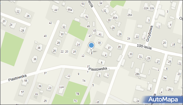 Zagościniec, Piastowska, 8/10, mapa Zagościniec