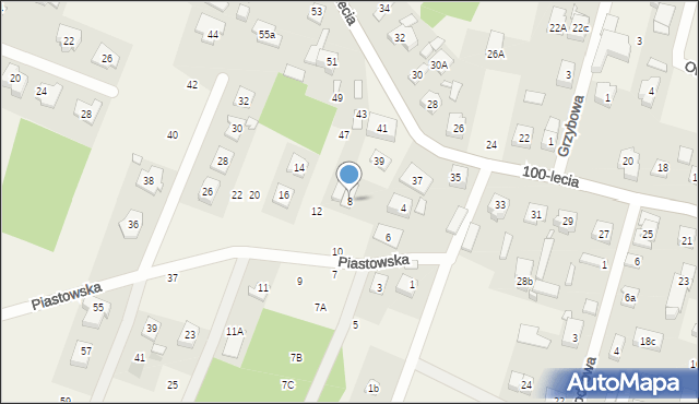 Zagościniec, Piastowska, 8, mapa Zagościniec
