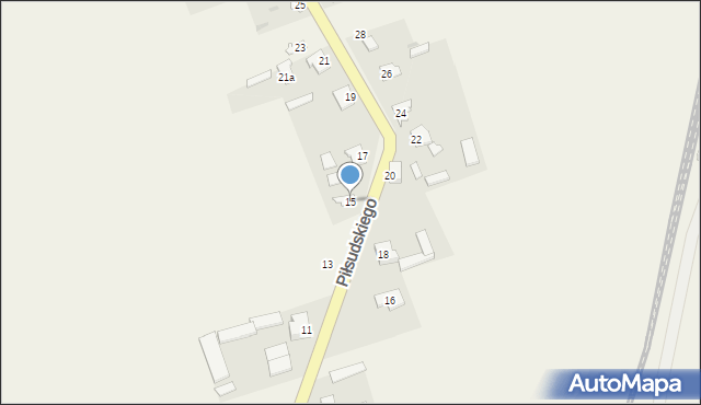 Zajezierze, Piłsudskiego Józefa, marsz., 15, mapa Zajezierze