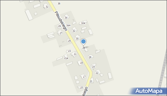 Zajezierze, Piłsudskiego Józefa, marsz., 28, mapa Zajezierze