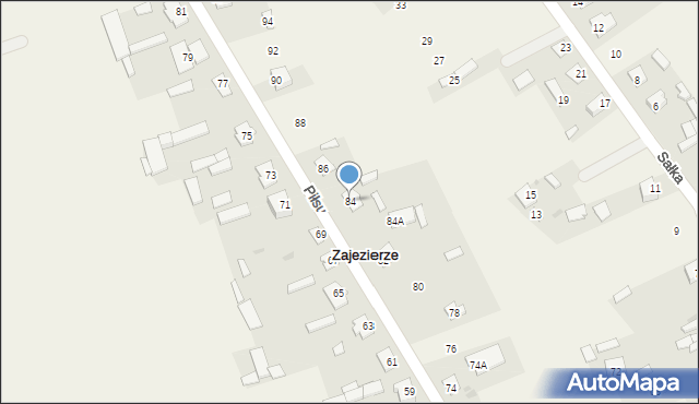 Zajezierze, Piłsudskiego Józefa, marsz., 84, mapa Zajezierze