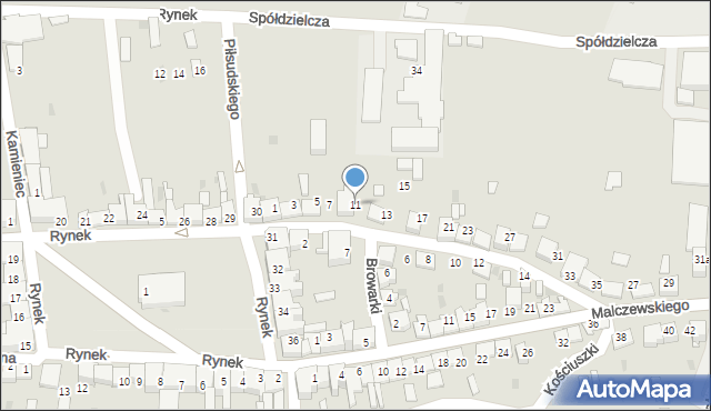 Zakliczyn, Piłsudskiego Józefa, marsz., 11, mapa Zakliczyn